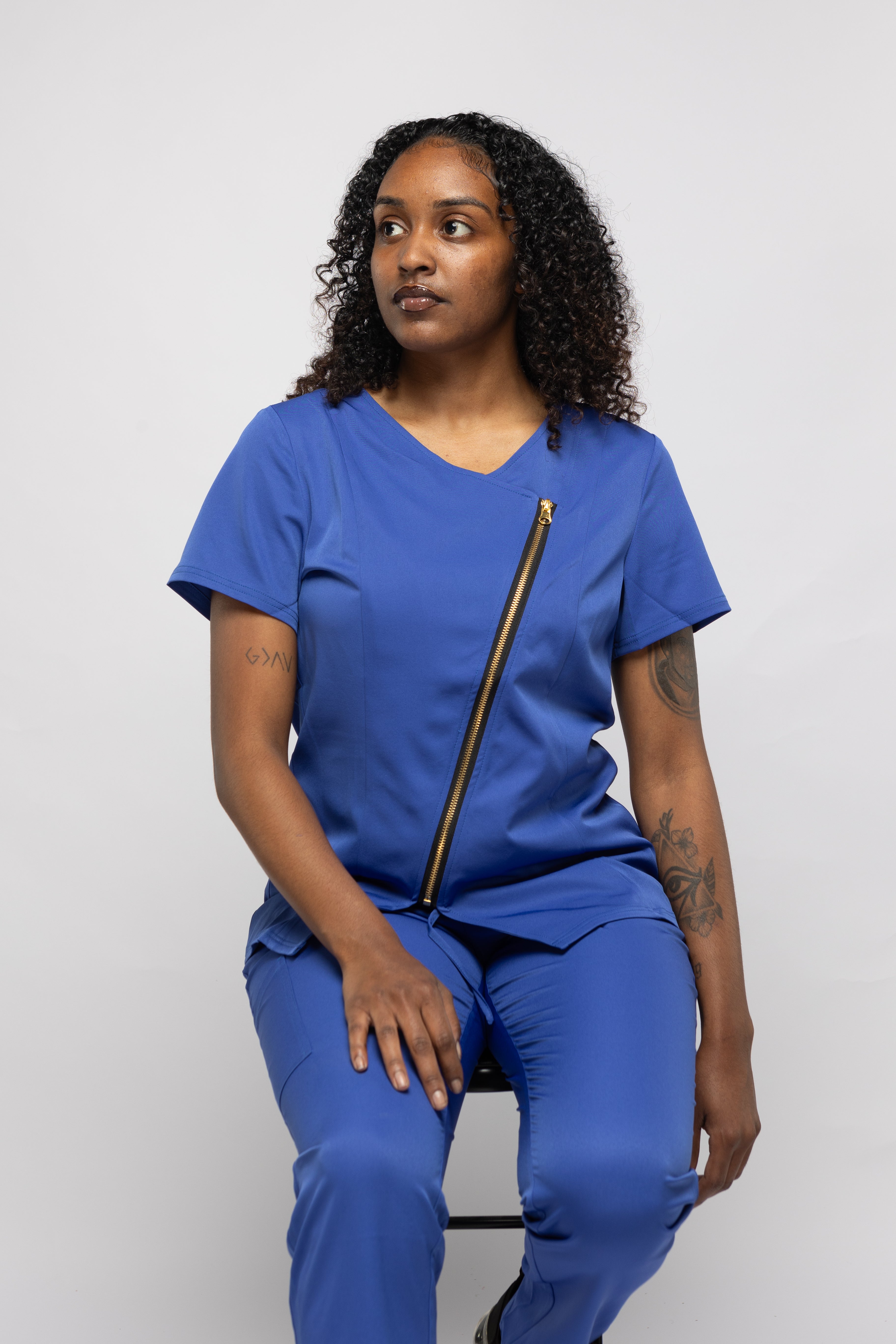 GENESIS ELITE: DIAGONAL ZIP SCRUB SET