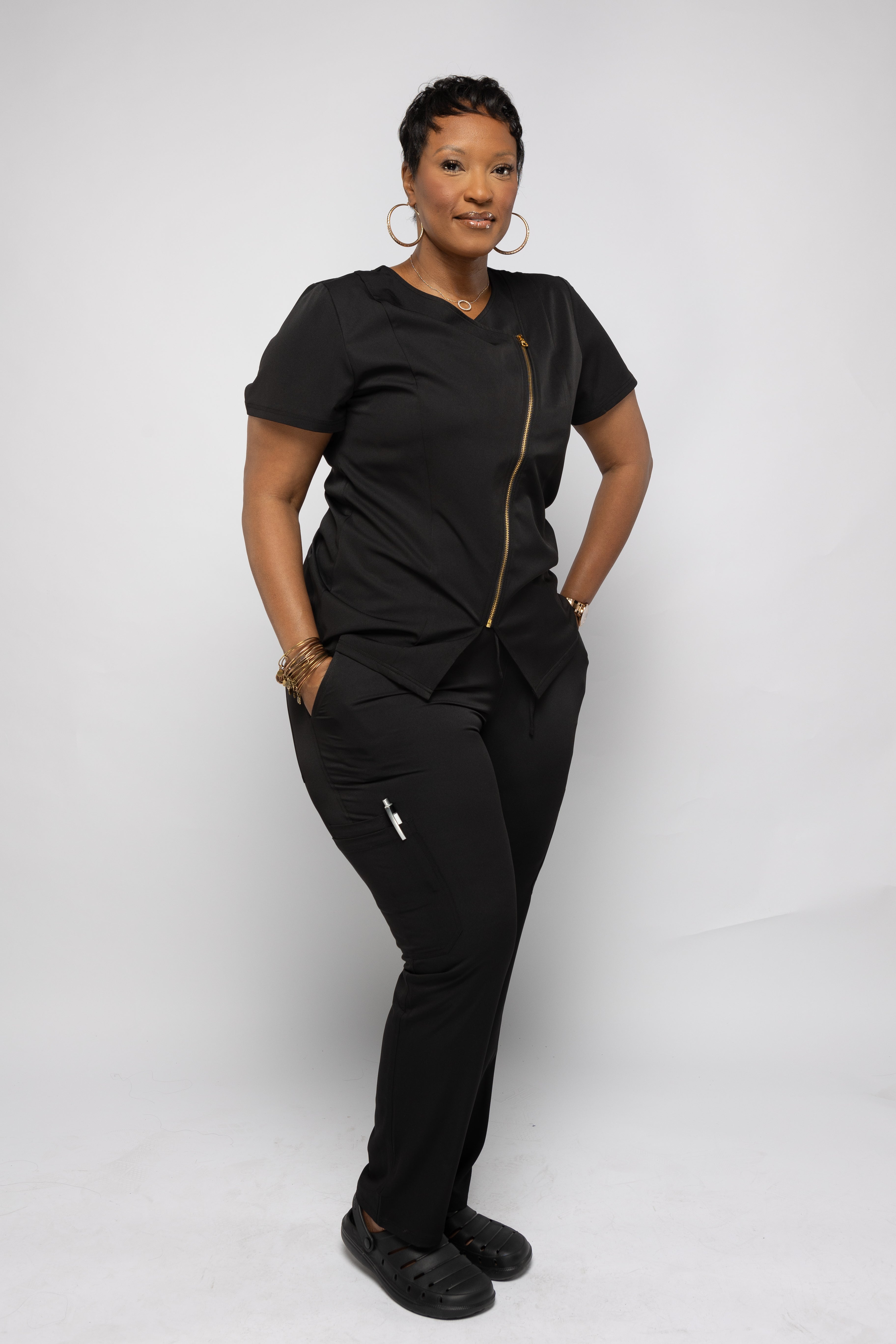 GENESIS ELITE: DIAGONAL ZIP SCRUB SET