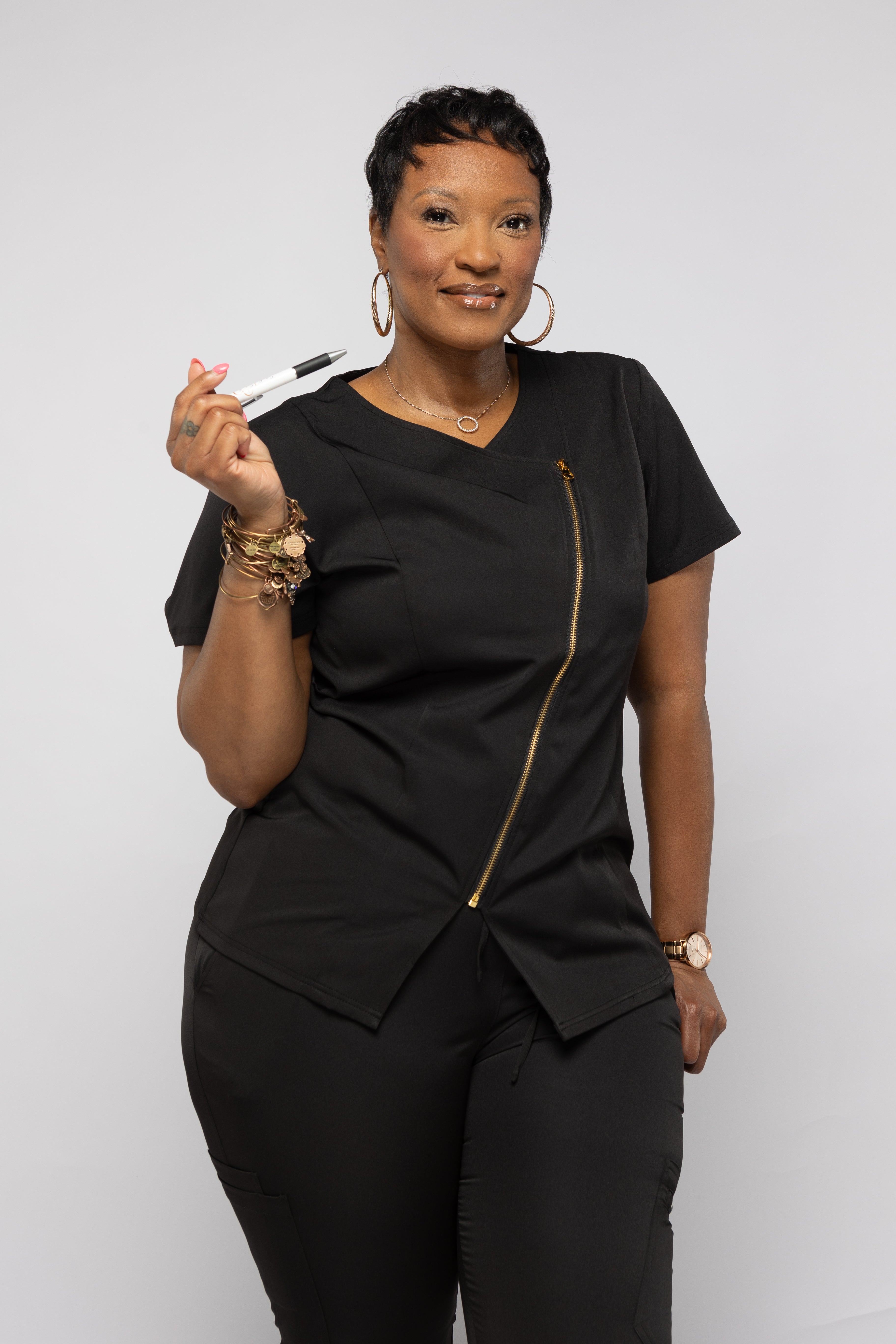 GENESIS ELITE: DIAGONAL ZIP SCRUB SET